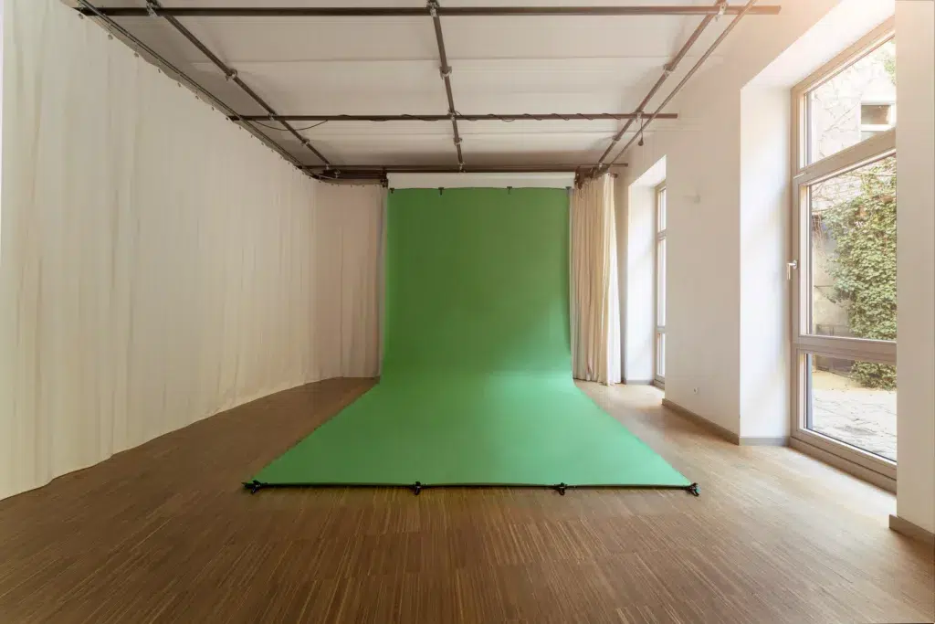grüner Background im boxquadrat Studio