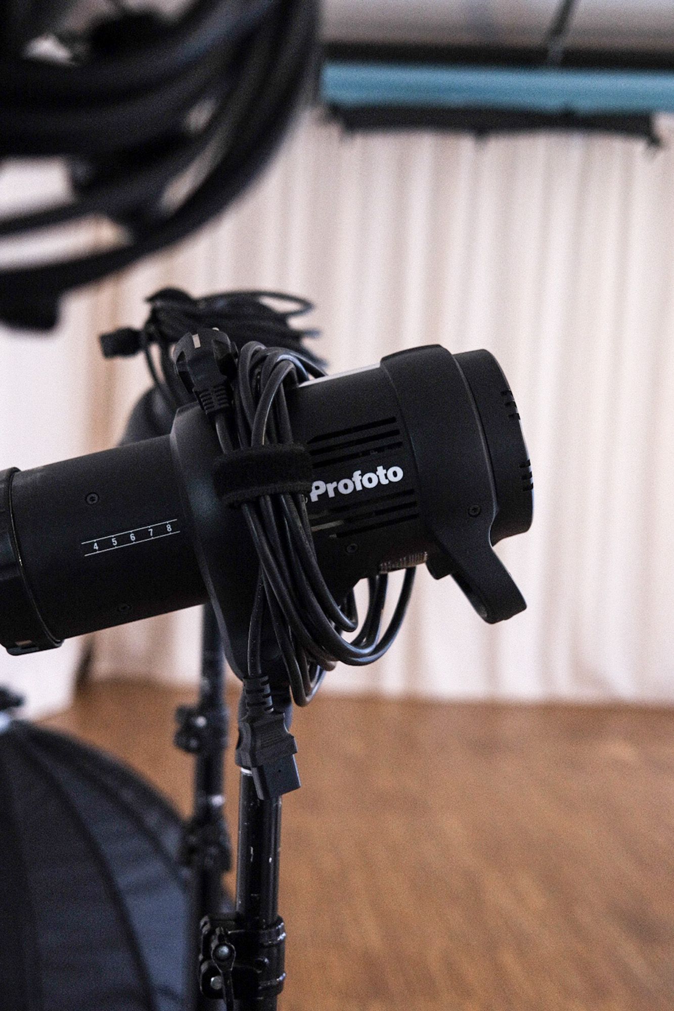 Detail Foto von einem Profoto Blitzkopf