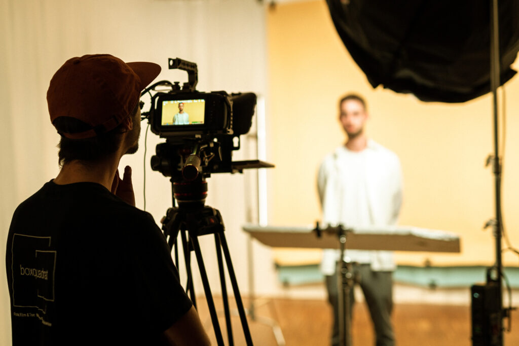 Content Produktion im boxquadrat Livestreaming Studio