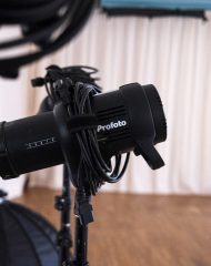 Detail Foto von einem Profoto Blitzkopf